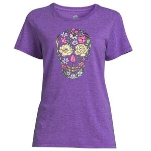🎉6 for $30🎉 NWT Women's Flower Skull Halloween Dia De Los Muertos Tee